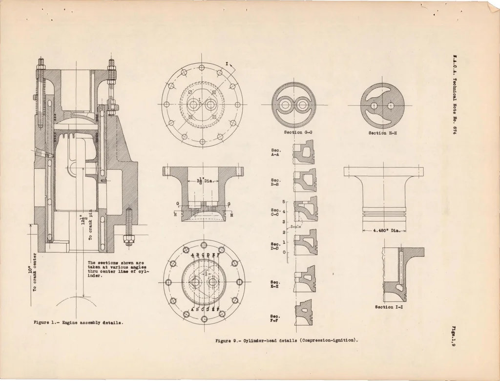 An illustration from Scavenging a Piston-ported Two-stroke Cylinder, 1938, leaf 24