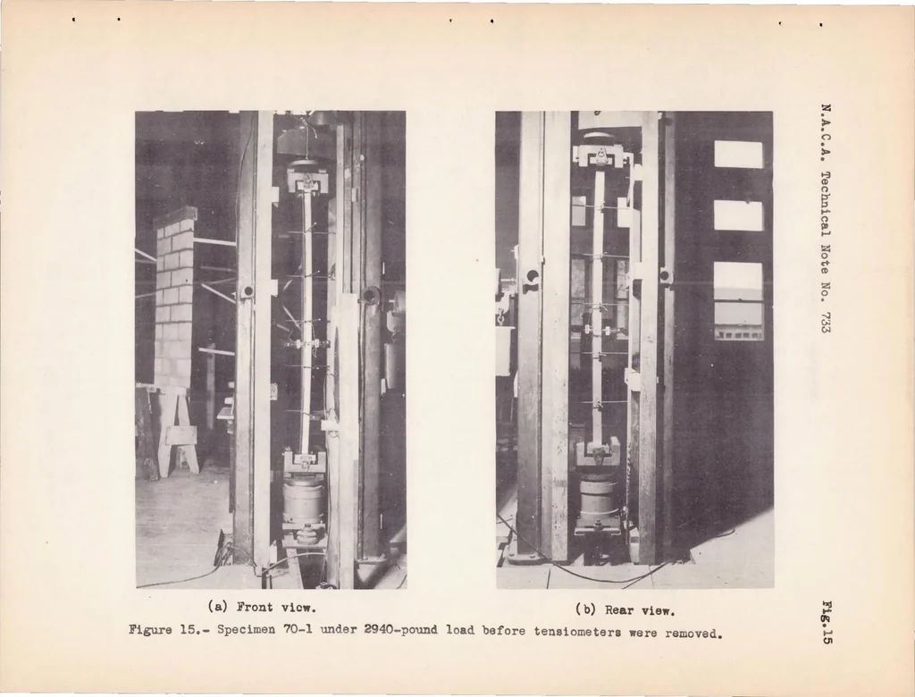 An illustration from Experimental Study of Torsional Column Failure, 1939, leaf 53