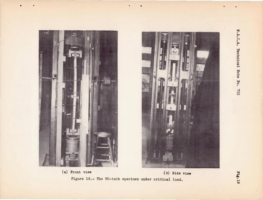 An illustration from Experimental Study of Torsional Column Failure, 1939, leaf 56