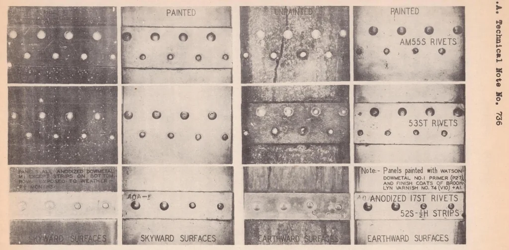An illustration from Tidewater and Weather-exposure Tests on Metals Used in Aircraft, 1939, leaf 37