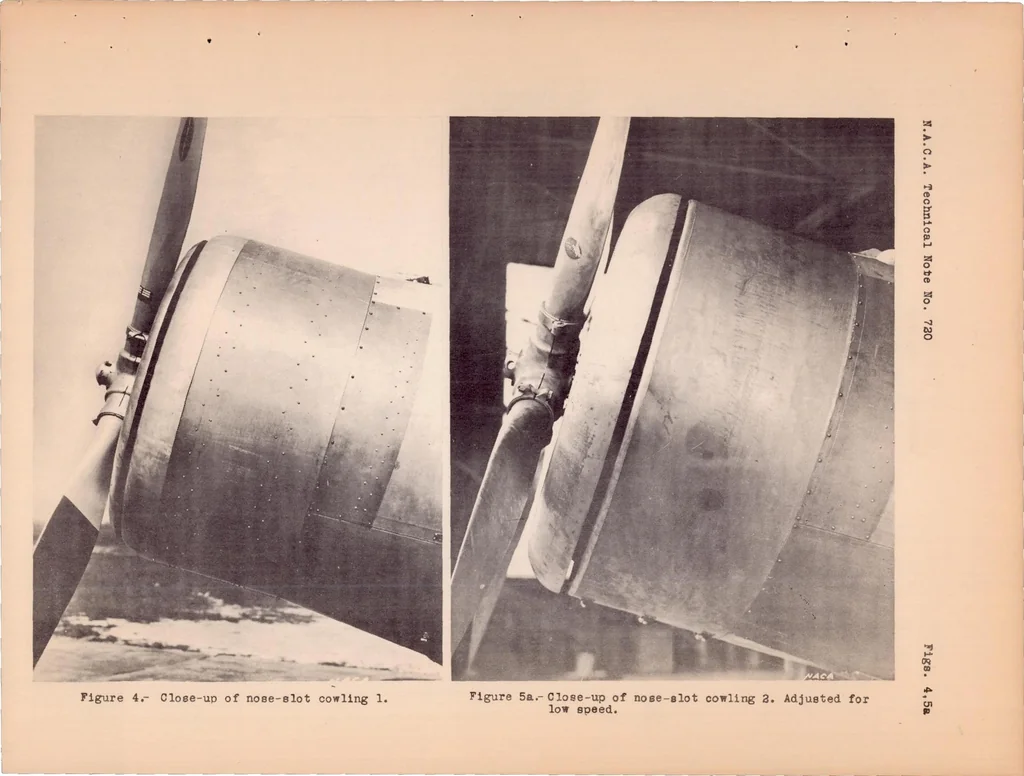 An illustration from Flight Tests of N.A.C.A. Nose-slot Cowlings on the BFC-1 Airplane, 1939, leaf 24