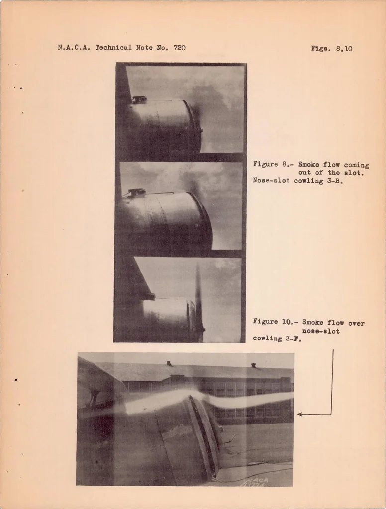 An illustration from Flight Tests of N.A.C.A. Nose-slot Cowlings on the BFC-1 Airplane, 1939, leaf 27