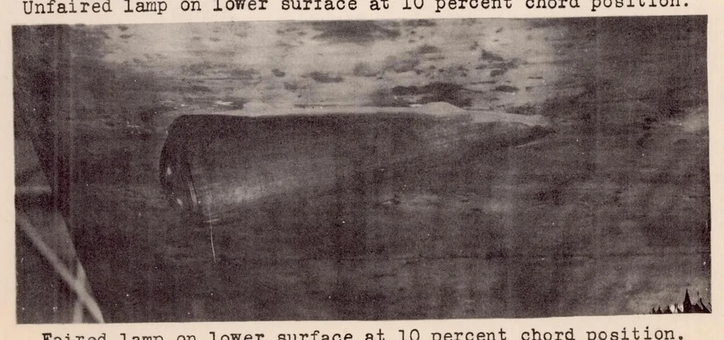 An illustration from Full-scale Drag Tests of Landing Lamps, 1934, leaf 10