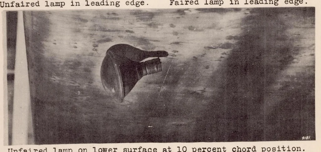An illustration from Full-scale Drag Tests of Landing Lamps, 1934, leaf 10