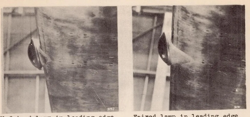 An illustration from Full-scale Drag Tests of Landing Lamps, 1934, leaf 10