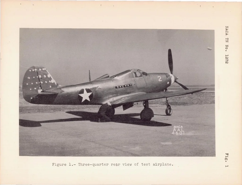 An illustration from Measurements of the Pressure Distribution on the Horizontal Tail Surface of a Typical Propeller-driven Pursuit Airplane in Flight II : the Effect of Angle of Sideslip and Propeller Operation, 1947, leaf 20