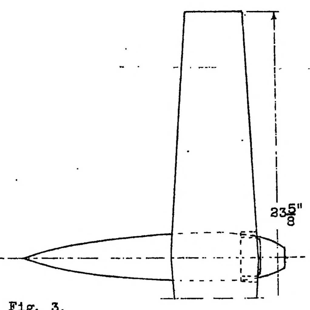 An illustration from Effect of structure in middle part of leading edge of a thick wing : communication from Rijks-Studiedienst voor de Luchtvaart of Amsterdam, 1922, leaf 8
