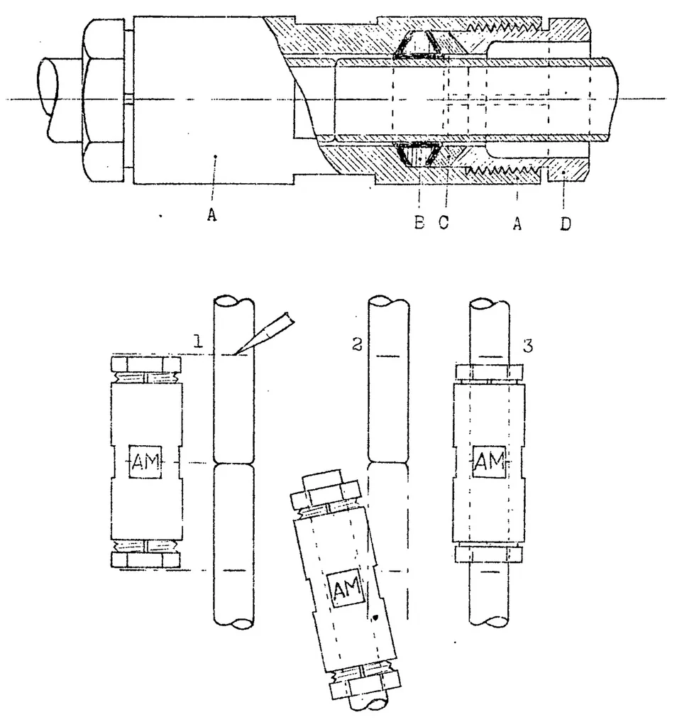 An illustration from "AM" flexible metal joint, 1923, leaf 4