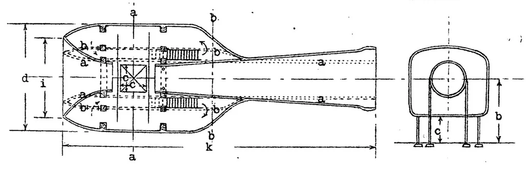 An illustration from The new French high-speed wind tunnel, 1923, leaf 8