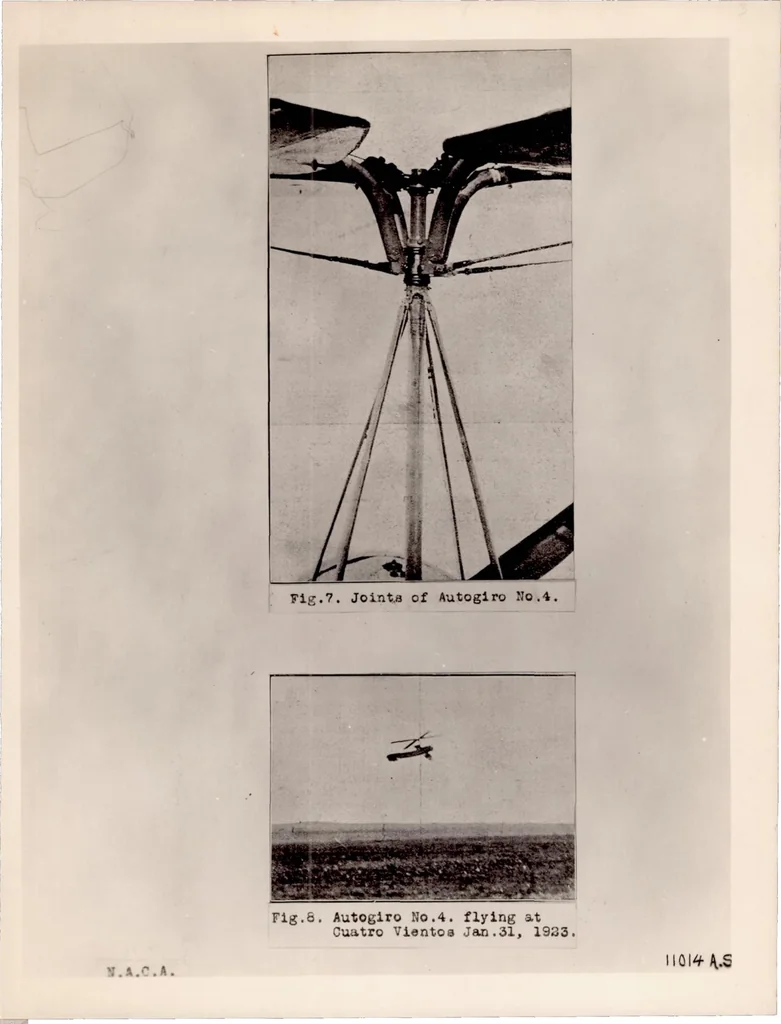 An illustration from The "autogiro", 1923, leaf 13