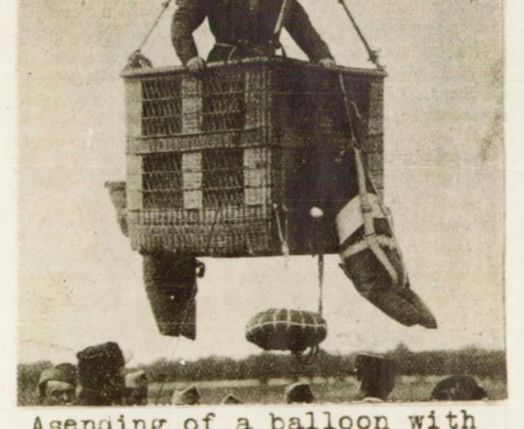 An illustration from Nieuport-Astra parachute contest, 1923, leaf 9