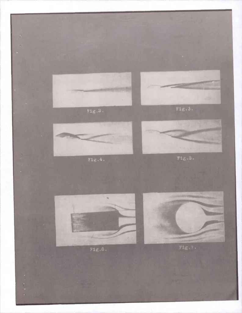 An illustration from Air-flow Experiments, 1924, leaf 3