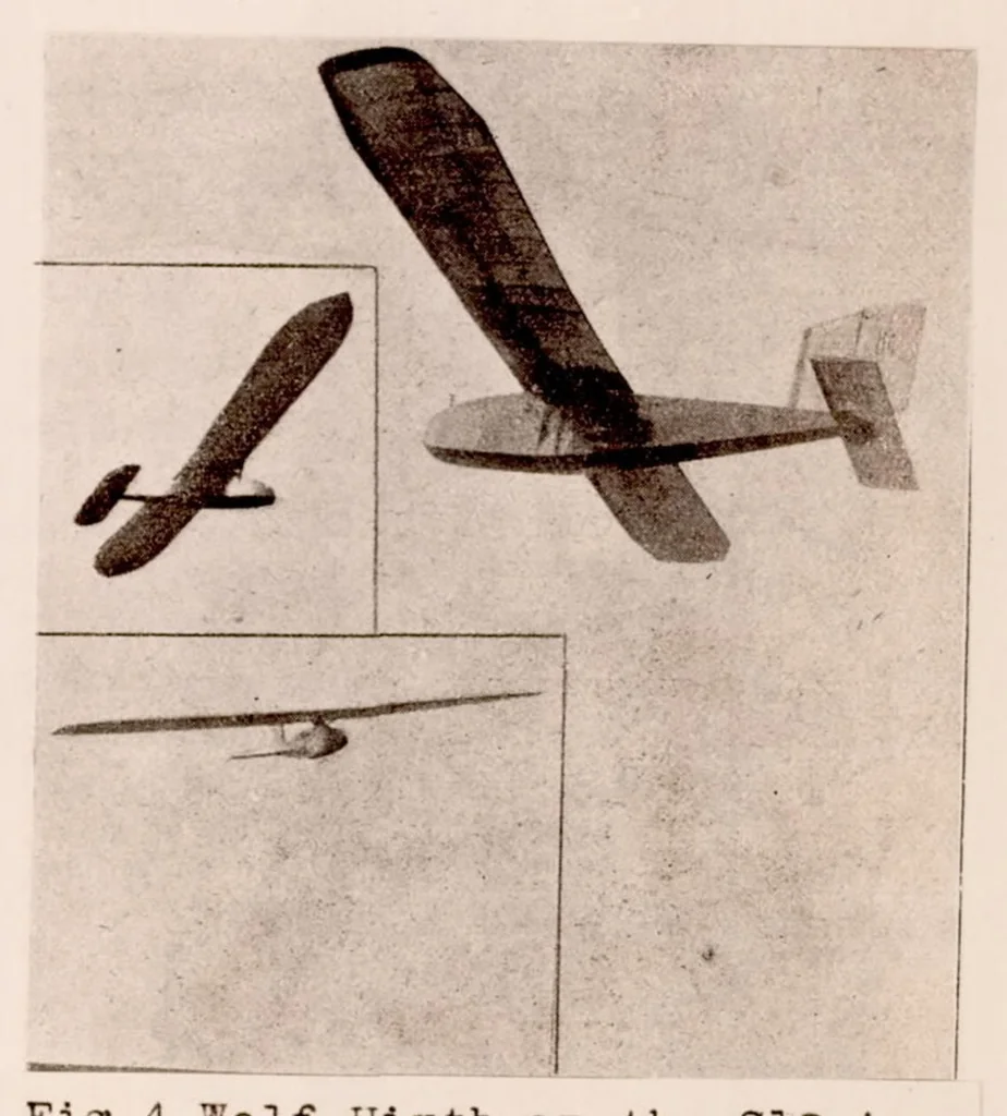 An illustration from Development of Wing-steered Messerschmitt Gliders, 1924, leaf 7