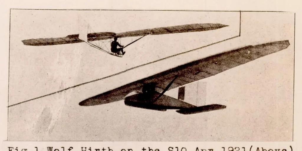 An illustration from Development of Wing-steered Messerschmitt Gliders, 1924, leaf 7