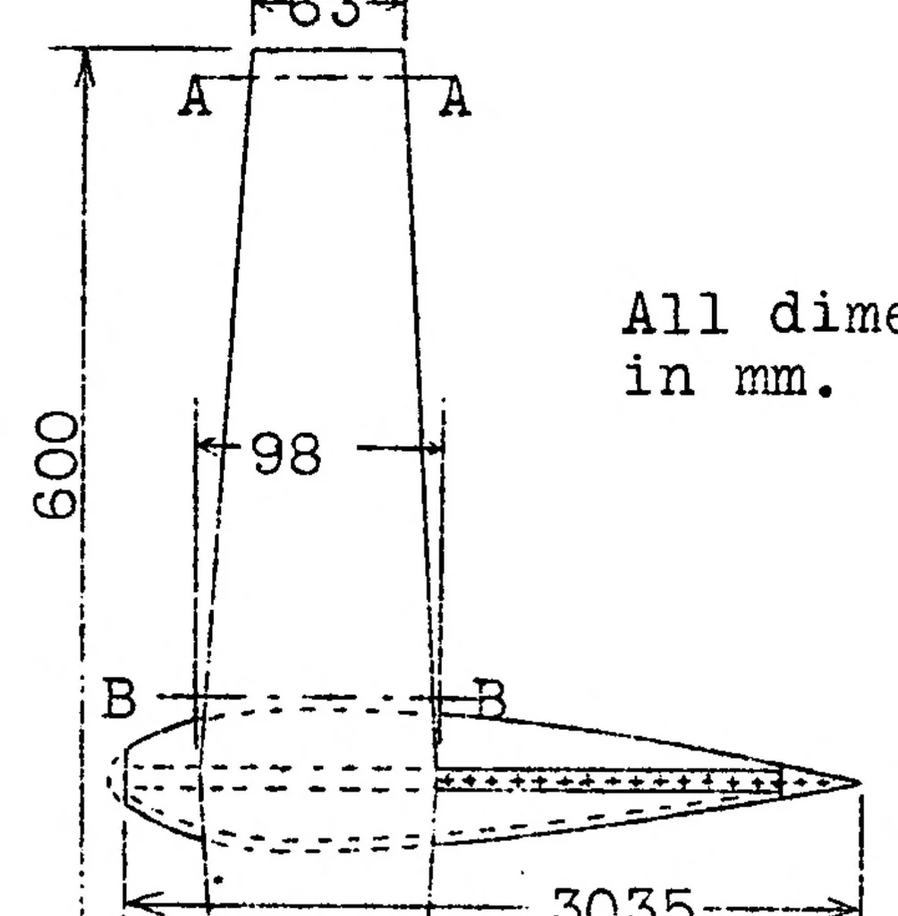 An illustration from Pressure distribution on fuselage of airplane model, 1925, leaf 16