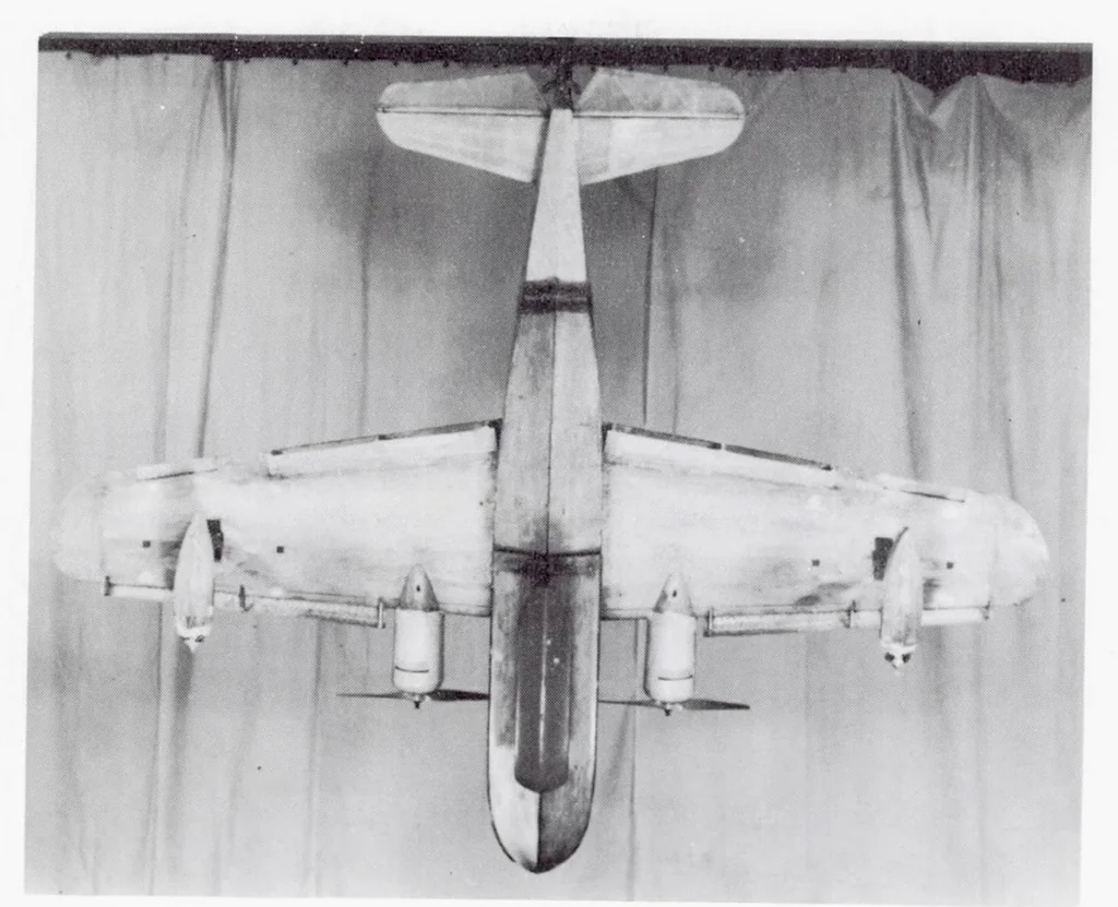 An illustration from Tank Investigation of the Grumman JRF-5 Airplane with a Single Hydro-ski and an Extended Afterbody, 1951, leaf 7