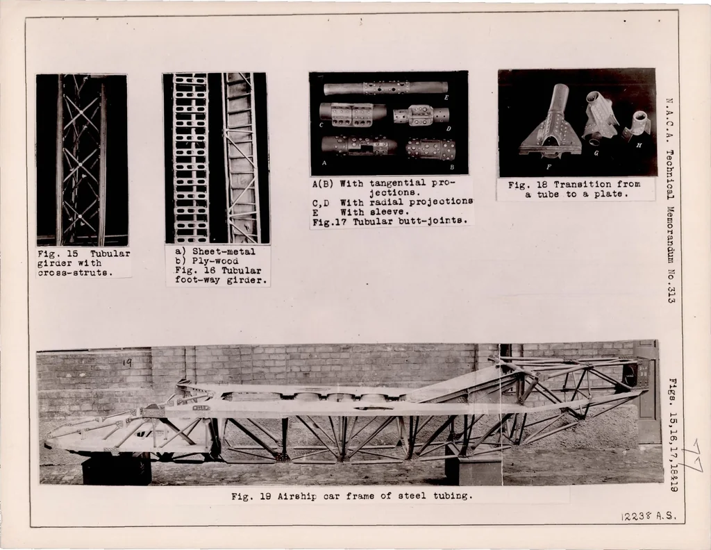 An illustration from Structural Methods Employed by the Schutte-lanz Airship Company, 1925, leaf 78