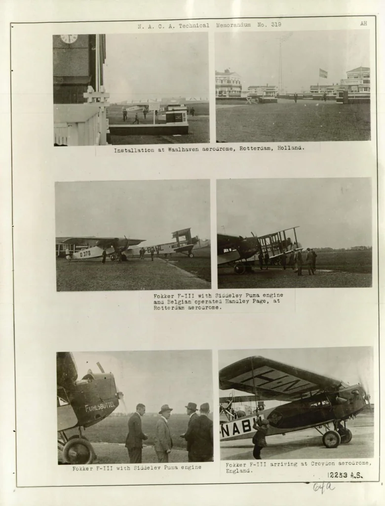 An illustration from Report on commercial air transportation activities in England, France, Germany and Holland, 1925, leaf 70