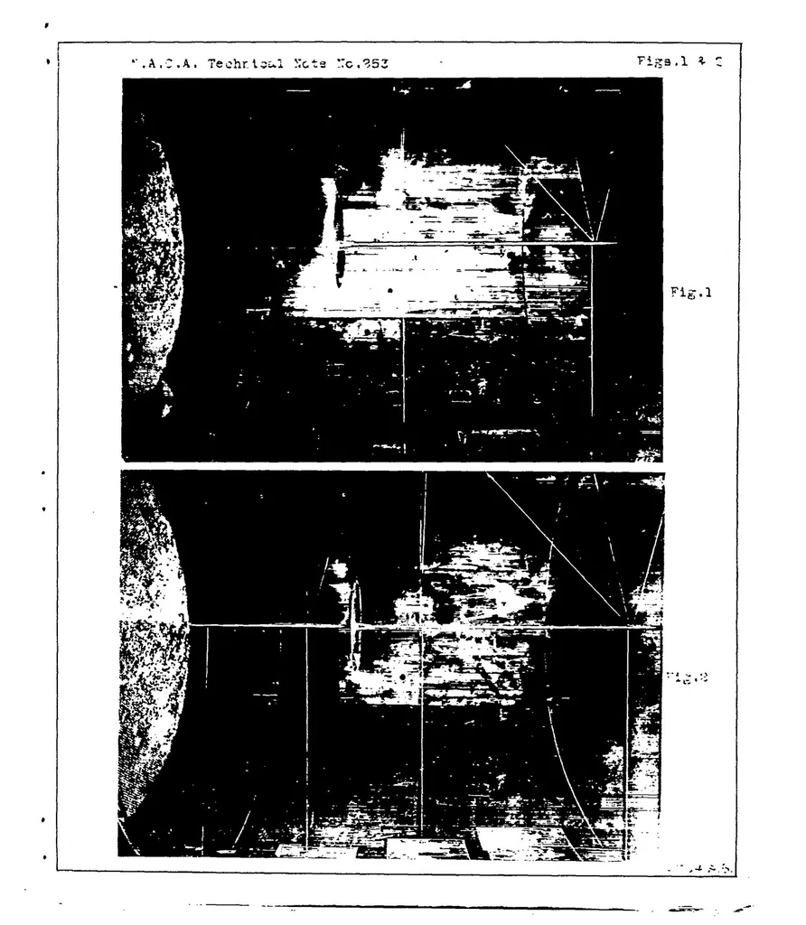 An illustration from Wind tunnel standardization disk drag, 1936, leaf 7