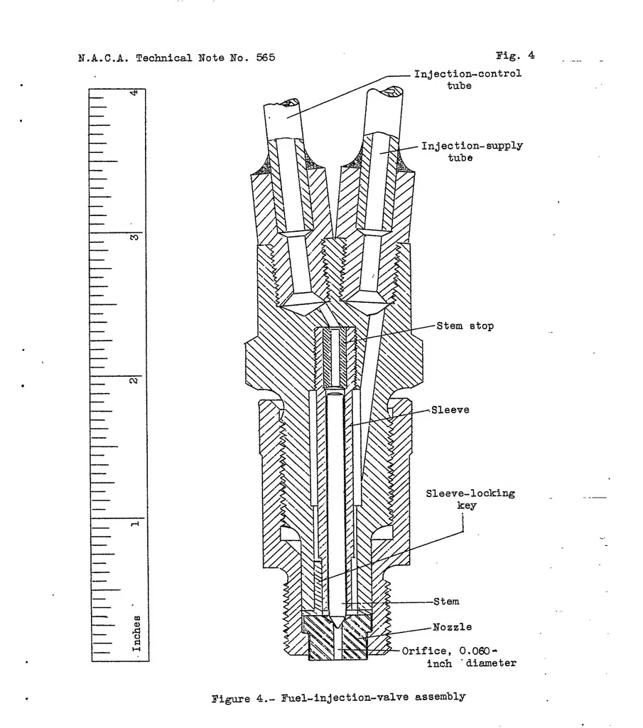 An illustration from Influence of fuel-oil temperature on the combustion in a prechamber compression-ignition engine, 1936, leaf 17