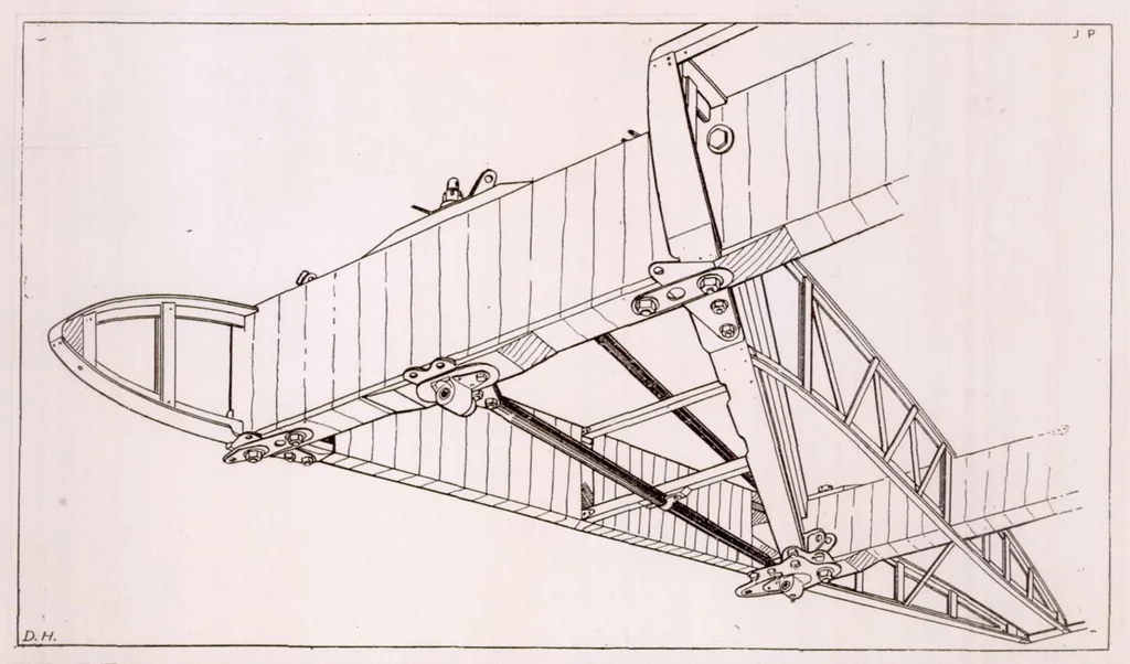 An illustration from A New De Havilland Commercial Airplane : the D.H. 66 with Three Bristol "jupiter" Engines, 1926, leaf 10