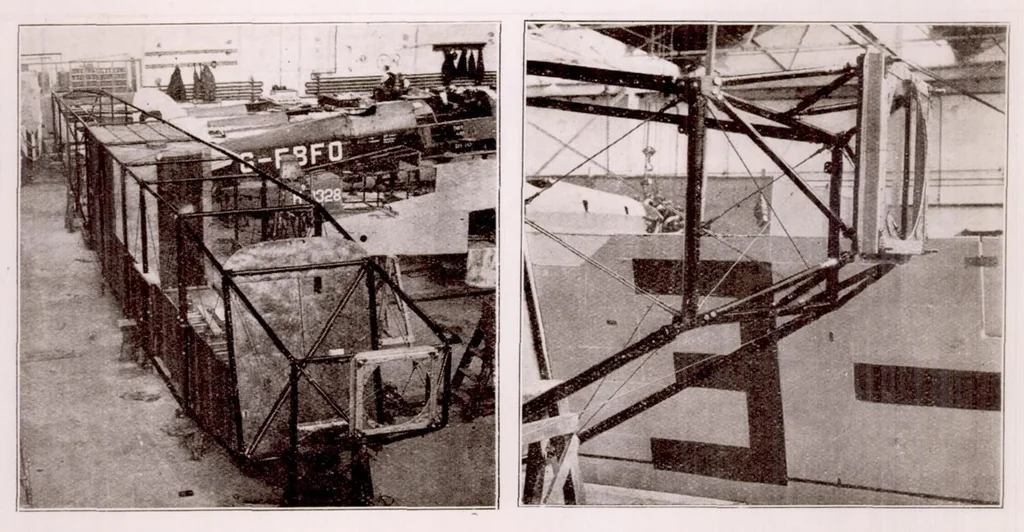 An illustration from A New De Havilland Commercial Airplane : the D.H. 66 with Three Bristol "jupiter" Engines, 1926, leaf 10