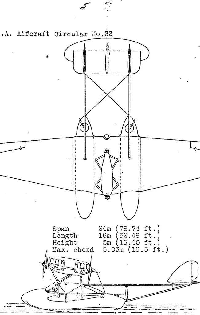 An illustration from Savoia seaplane S.55 : military or commercial, 1927, leaf 5