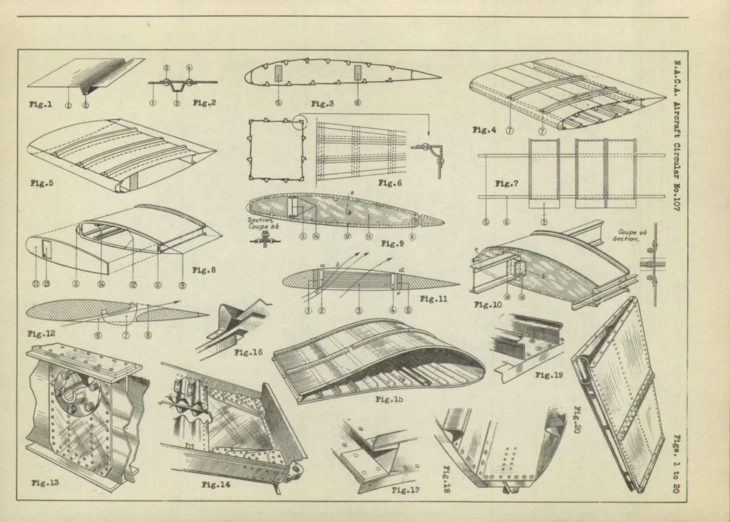 An illustration from The Weymann-Lepere W.E.L. 10 Observation Airplane (French) : a High-Wing Monoplane, 1930, leaf 12