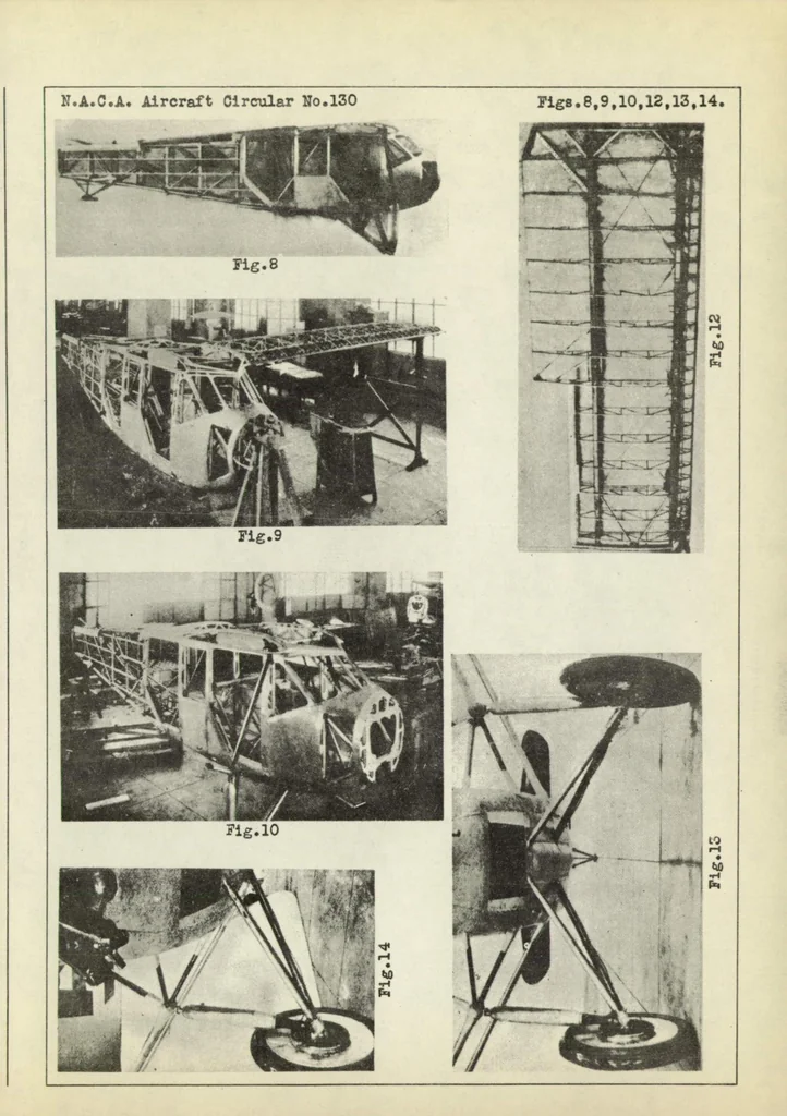 An illustration from The Fiat "T.R.1" training and touring airplane (Italian) : a two-place high-wing monoplane, 1930, leaf 16