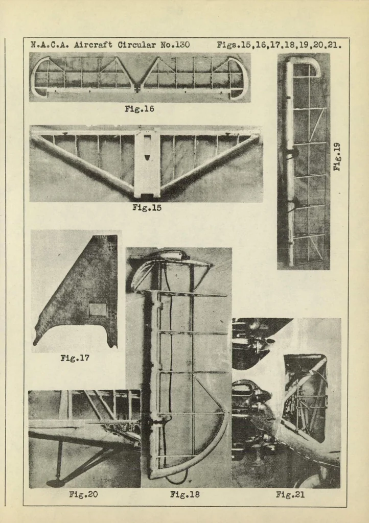 An illustration from The Fiat "T.R.1" training and touring airplane (Italian) : a two-place high-wing monoplane, 1930, leaf 18