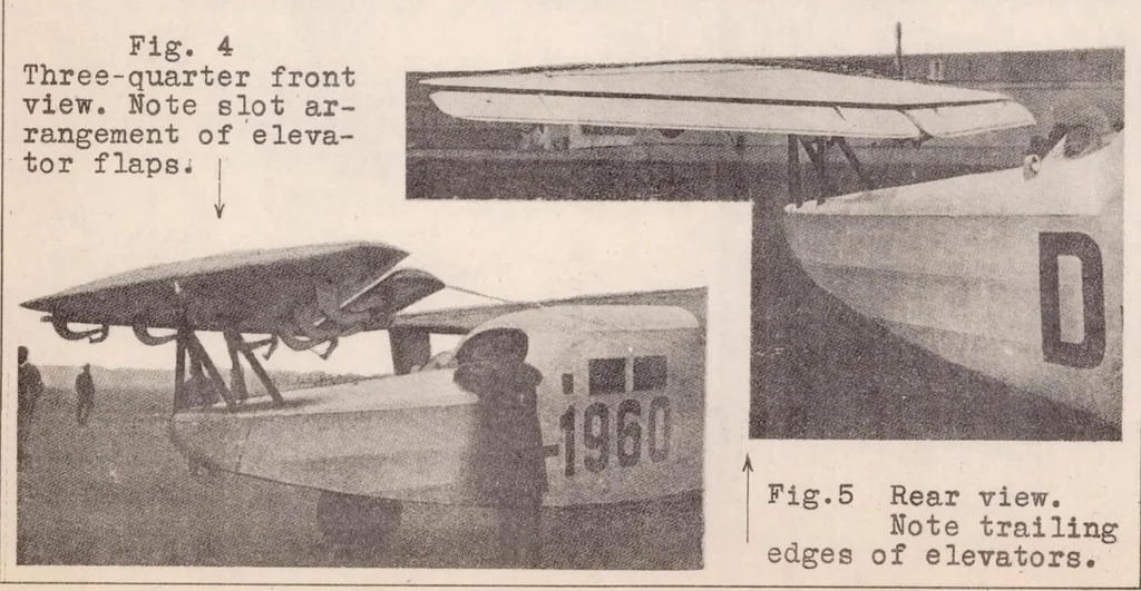 An illustration from Focke-wulf F 19a "ente" Commercial Airplane (german) : a Tail-first High-wing Monoplane, 1931, leaf 11