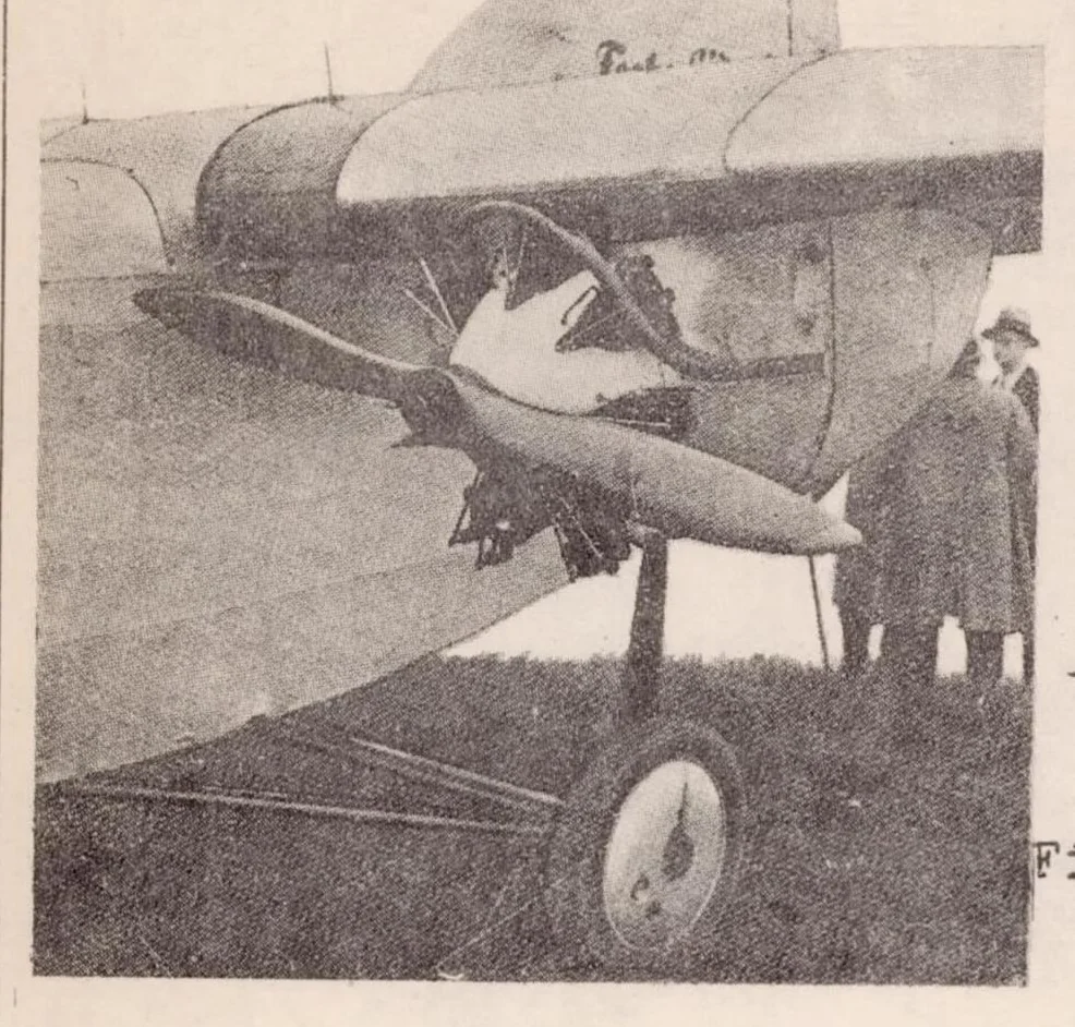 An illustration from Focke-wulf F 19a "ente" Commercial Airplane (german) : a Tail-first High-wing Monoplane, 1931, leaf 11