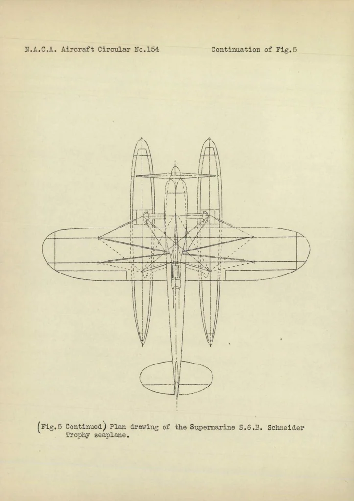 An illustration from The Supermarine S.6.B. Racing Seaplane (British) : A Low-Wing Twin-Float Monoplane, 1931, leaf 10