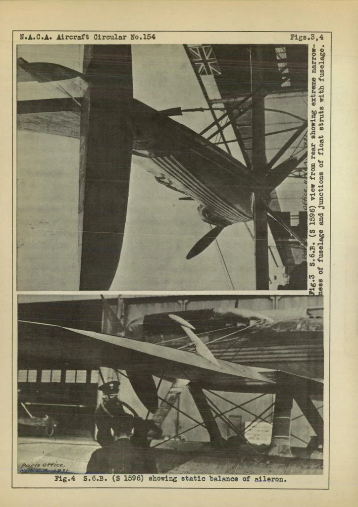 An illustration from The Supermarine S.6.B. Racing Seaplane (British) : A Low-Wing Twin-Float Monoplane, 1931, leaf 8