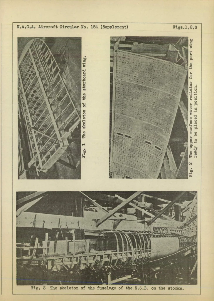 An illustration from Supplement to the Supermarine S.6.B. Racing Seaplane (British) : A Low-Wing Twin-Float Monoplane, 1932, leaf 7