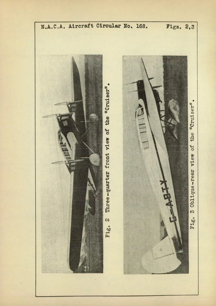 An illustration from Spartan "Cruiser" commercial airplane (British) : a six-seat low-wing cantilever monoplane, 1932, leaf 7