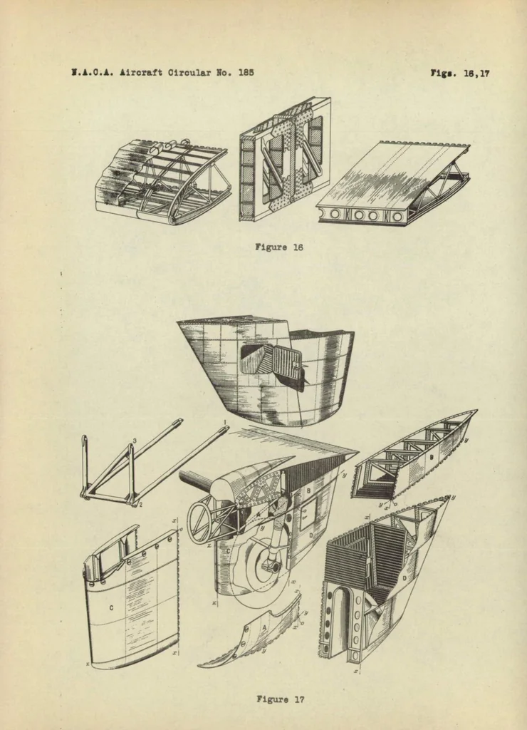 An illustration from The Dewoitine D.332 commercial airplane (French) : a three-engine all-metal low-wing monoplane, 1933, leaf 19