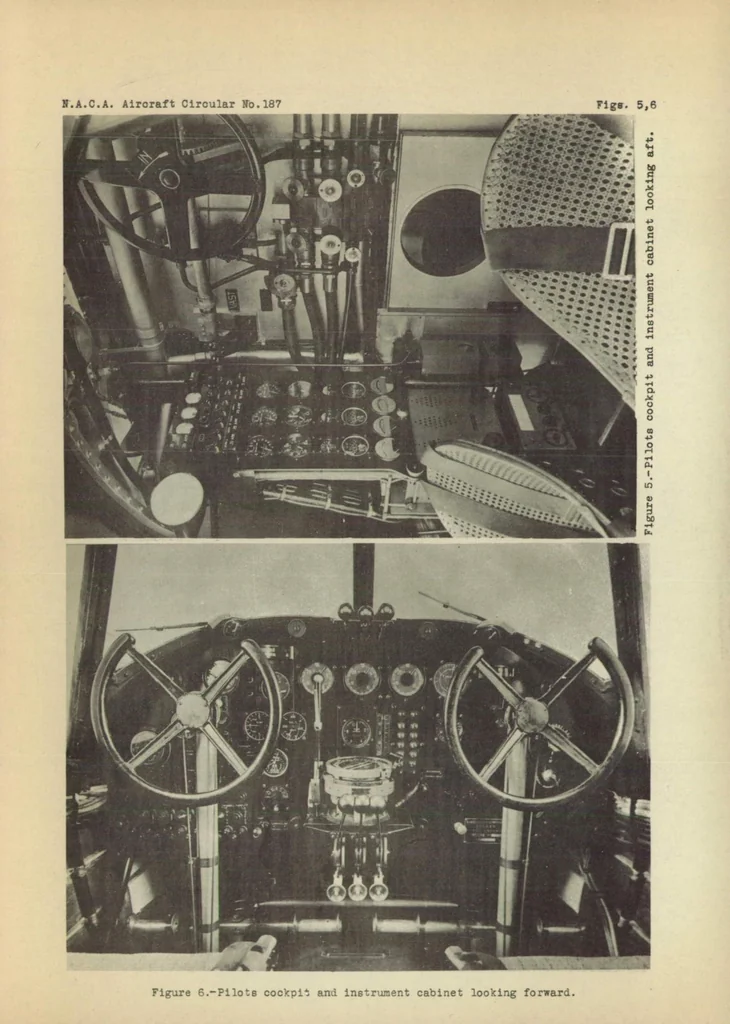 An illustration from Fokker F.XX commercial airplane (Dutch) : a high-wing cantilever monoplane, 1934, leaf 11