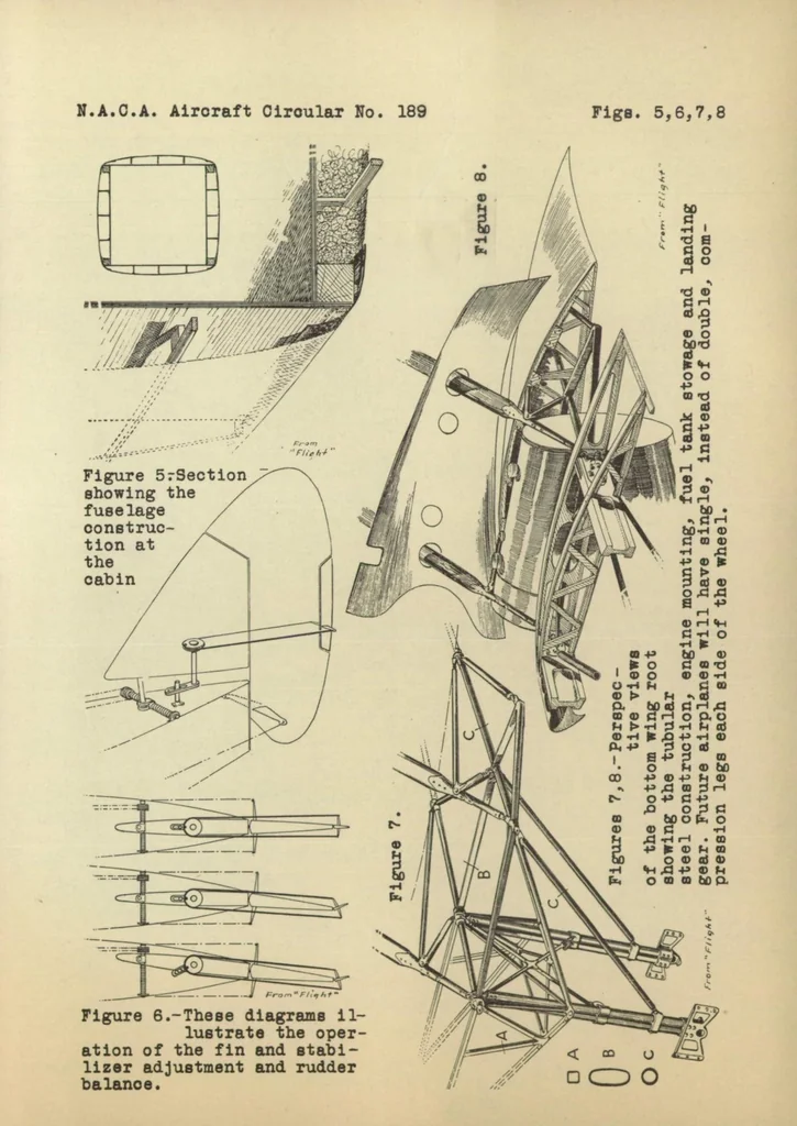 An illustration from D.H. 86 "Express Air Liner" (British) : a four-engine biplane, 1934, leaf 10
