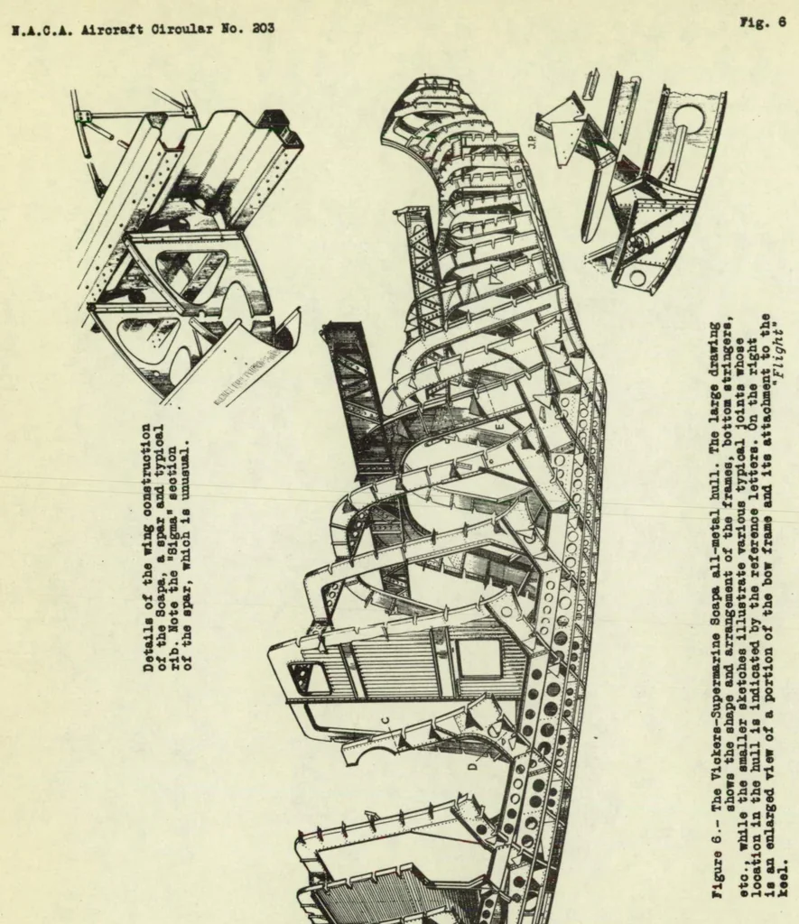 An illustration from The Vickers-Supermarine "Scapa" (British) : a military flying boat, 1936, leaf 10