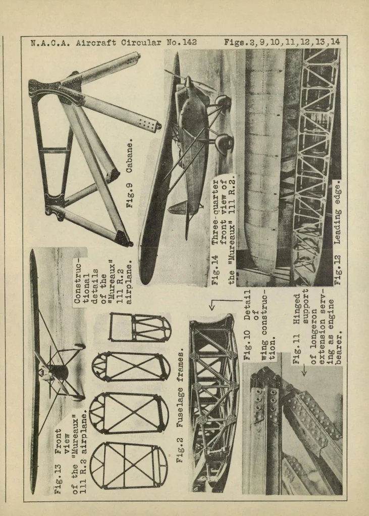 An illustration from The Mureaux 111 R.2 military airplane (French) : a long-distance all-metal observation monoplane, 1931, leaf 8