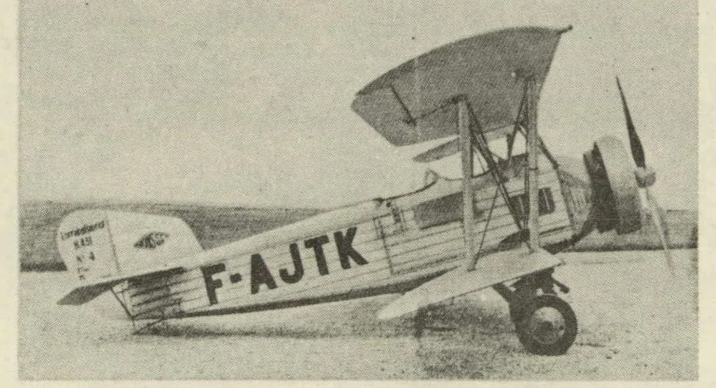 An illustration from The Hanriot H 431 military airplane (French) : a general purpose biplane, 1931, leaf 14
