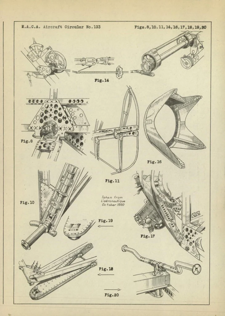 An illustration from The Hanriot H 431 military airplane (French) : a general purpose biplane, 1931, leaf 17