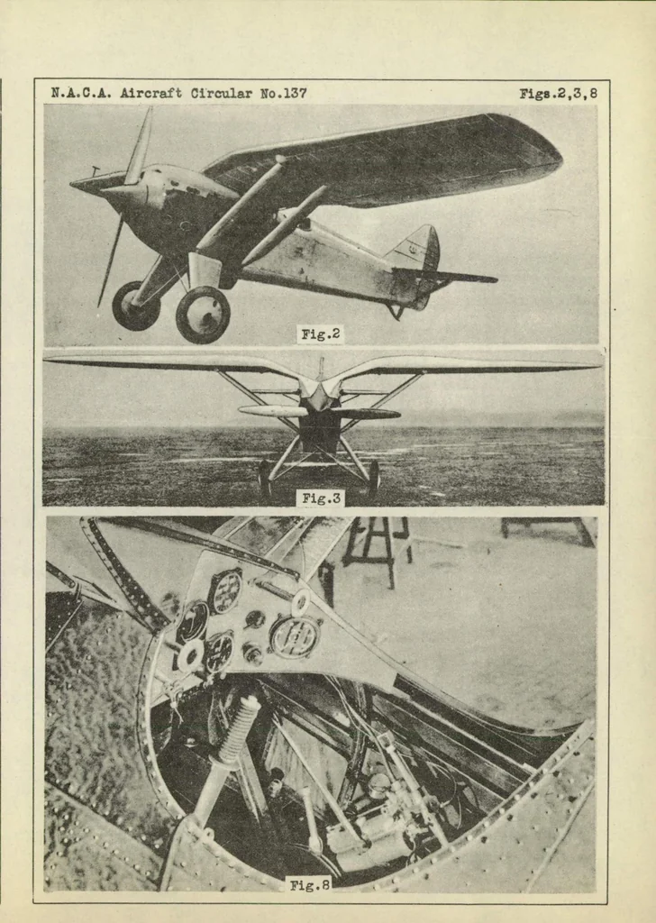 An illustration from Polish P type single-seat fighters : all-metal gull-type wing monoplanes, 1931, leaf 12