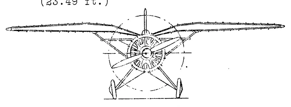 An illustration from Polish P type single-seat fighters : all-metal gull-type wing monoplanes, 1931, leaf 13
