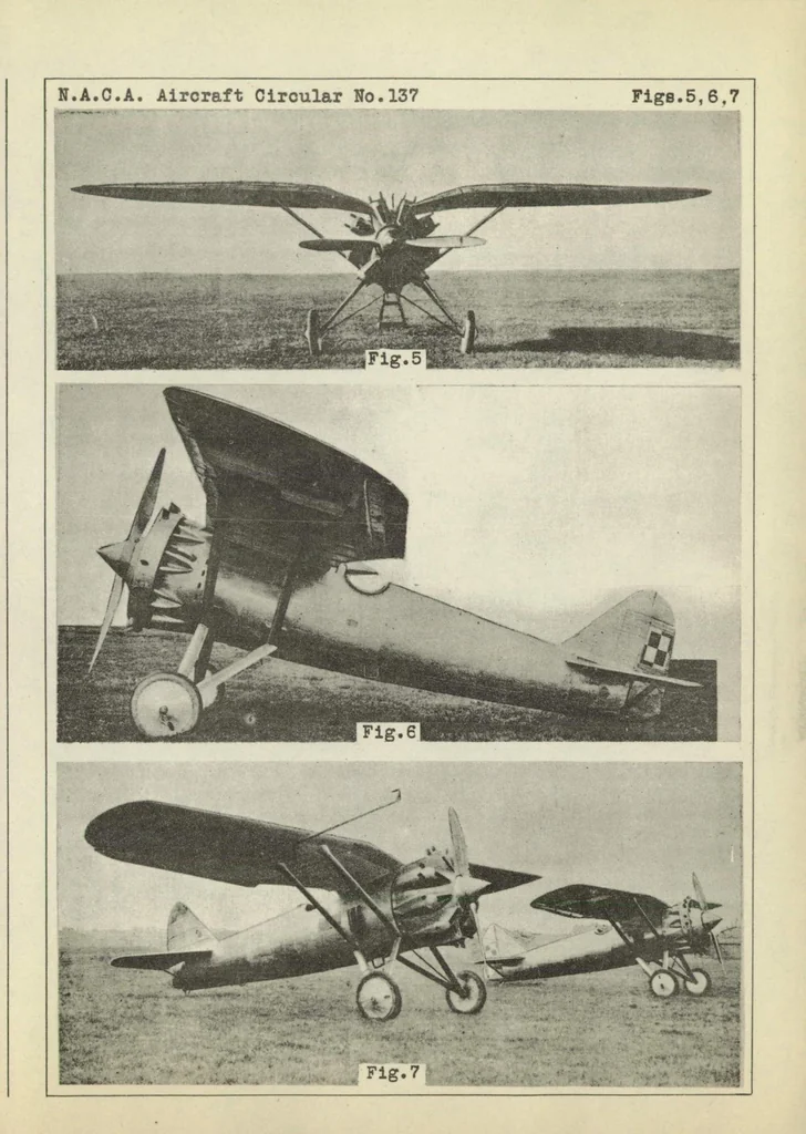 An illustration from Polish P type single-seat fighters : all-metal gull-type wing monoplanes, 1931, leaf 14