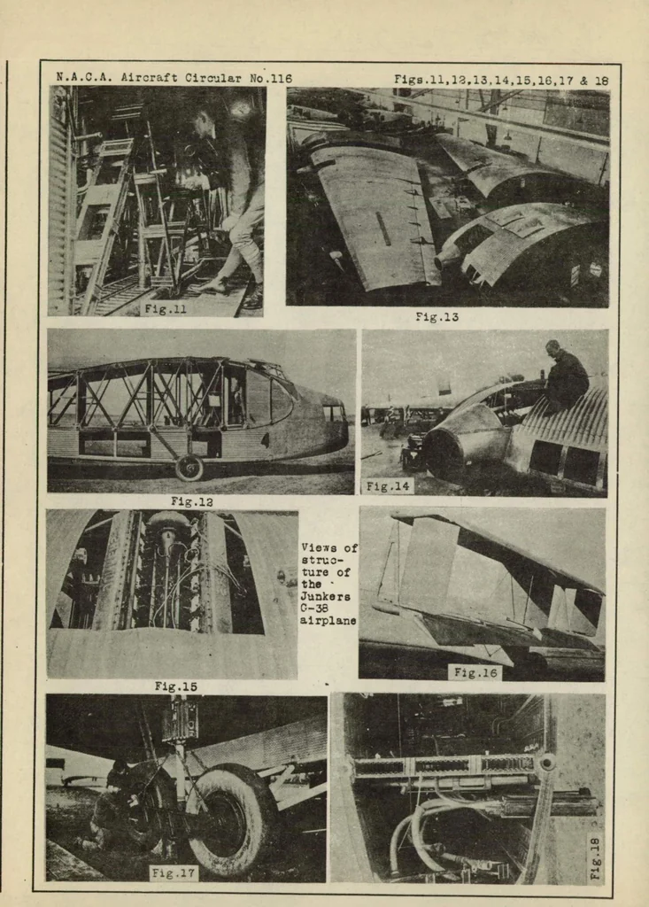 An illustration from The Junkers "G 38" commercial airplane (German) : a giant high-wing monoplane, 1930, leaf 19