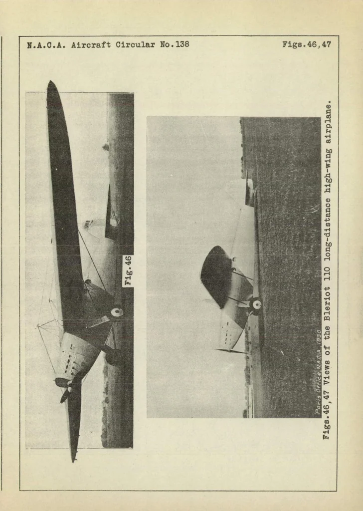 An illustration from The Bleriot 110 airplane (French) : a long-distance high-wing monoplane, 1931, leaf 18