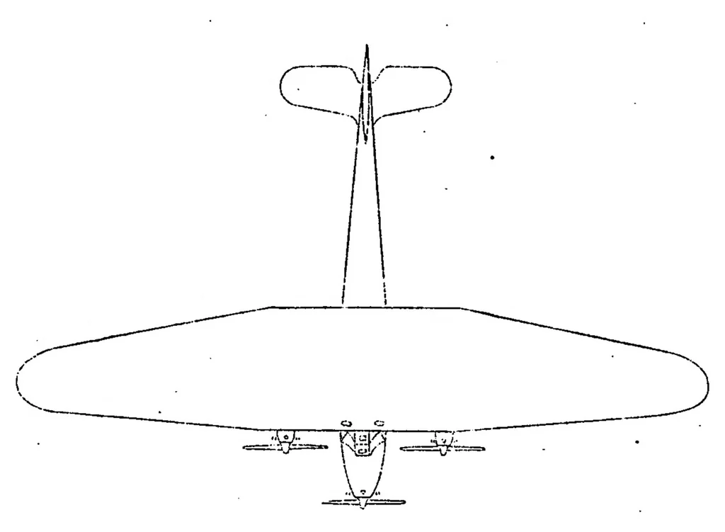An illustration from The S.P.C.A. 40 T commercial airplane (French) : an all-metal cantilever monoplane, 1931, leaf 4