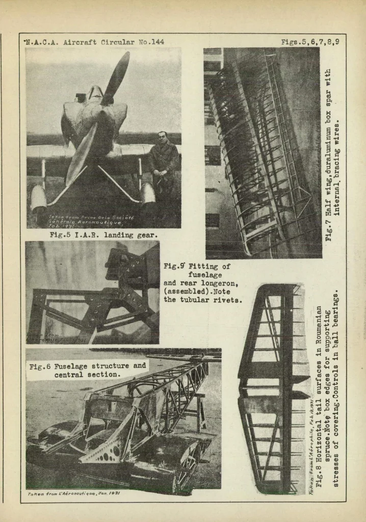 An illustration from The "I.A.R." pursuit airplane (Roumanian) : a one-place cantilever low-wing monoplane, 1931, leaf 6